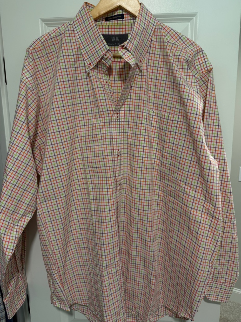 Hinton & Hinton boutique Oxford MS Button-Down Plaid Dress Shirt - Multi-Color